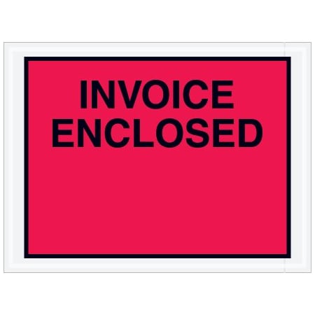 Bsc Preferred 4-1/2 x 6'' Red ''Invoice Enclosed'' Envelopes, 1000PK BUY00024596